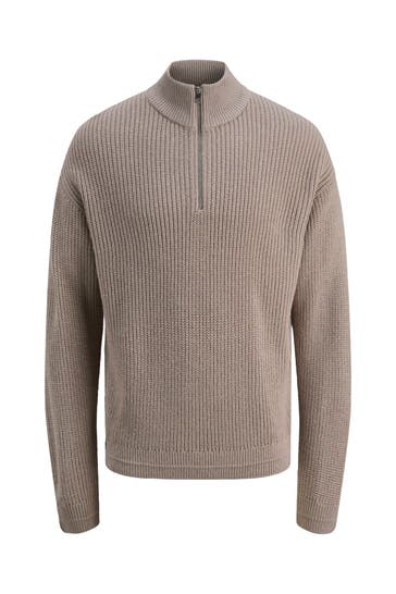 JACK & JONES Strick-Troyer hellbraun