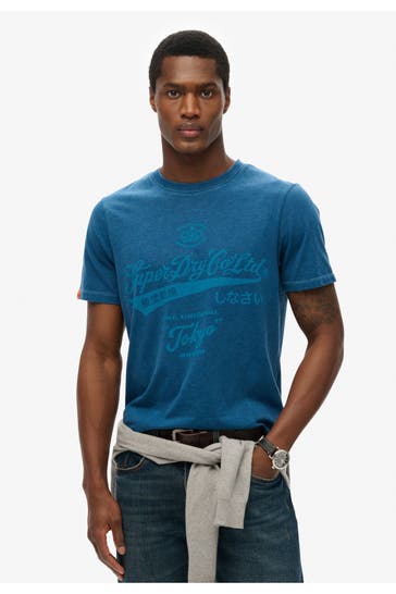 SUPERDRY T-Shirt azurblau