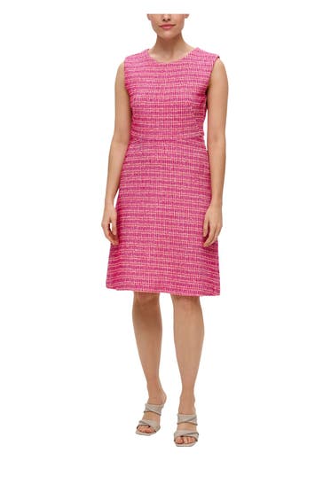 S.OLIVER BLACK LABEL Bouclé-Kleid gemustert