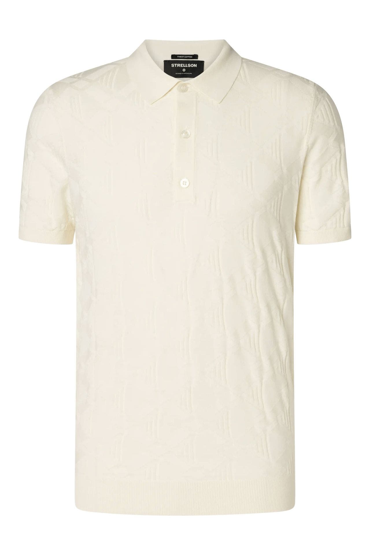 STRELLSON Feinstrick-Polo 'Vincent' creme, Bild 1