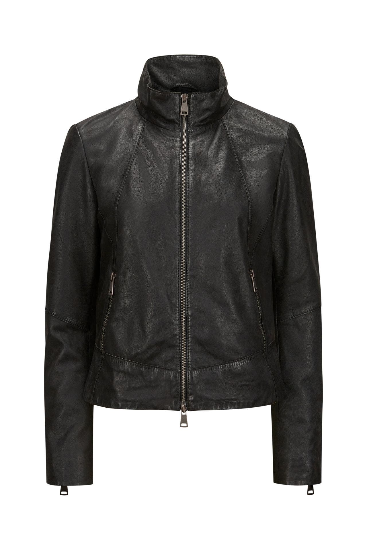 MILESTONE Lederjacke 'Kiba' schwarz, Bild 1