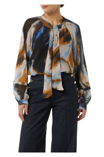 COMMA, Business-Bluse gemustert