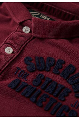 SUPERDRY Polo-Shirt dunkelrot