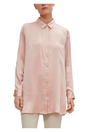 COMMA, Seidenbluse altrosa