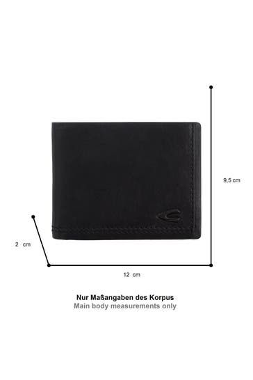 CAMEL ACTIVE Ledergeldbörse 'Osaka' schwarz