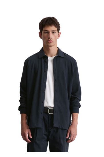 MARC O'POLO Langarm-Polo dukelblau