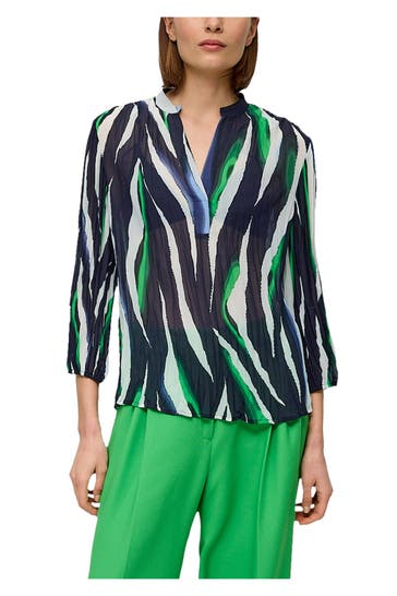 S.OLIVER BLACK LABEL Blusenshirt gemustert