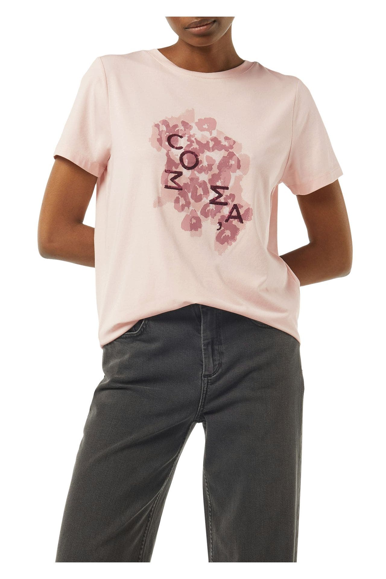 COMMA, T-Shirt puderrosa, Bild 1