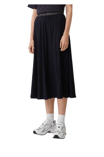 COMMA, Plissee-Rock schwarzblau