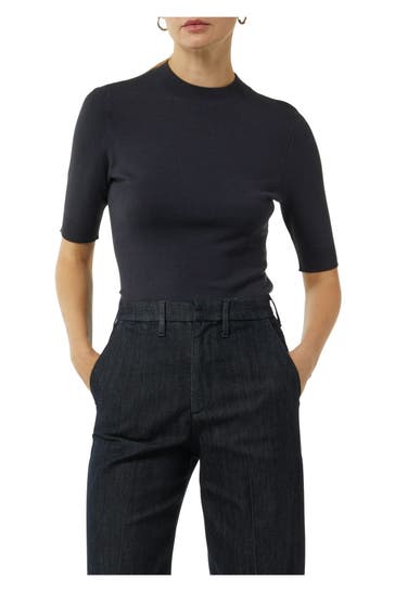 COMMA, Strickshirt nachtblau