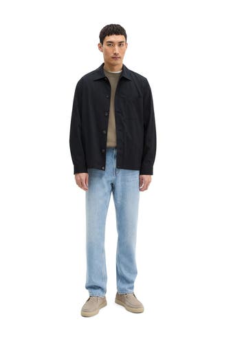 MARC O'POLO Wollmix-Overshirt nachtblau