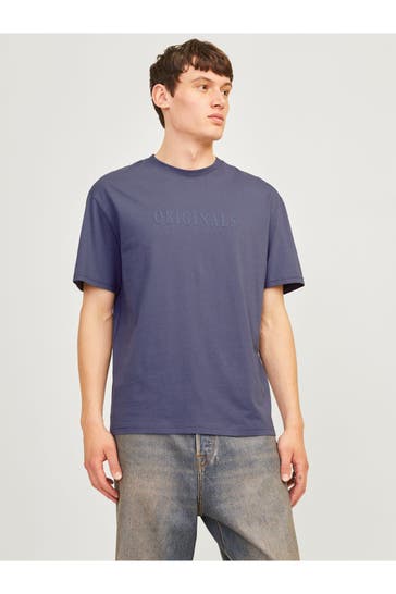 JACK & JONES T-Shirt graublau
