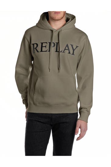 REPLAY Hoodie oliv