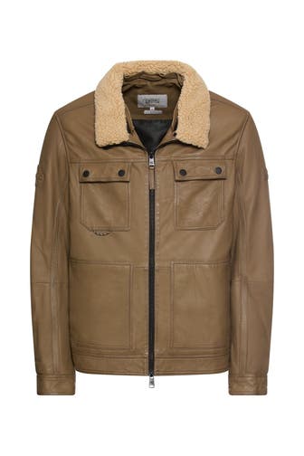 CAMEL ACTIVE Lederjacke taupe