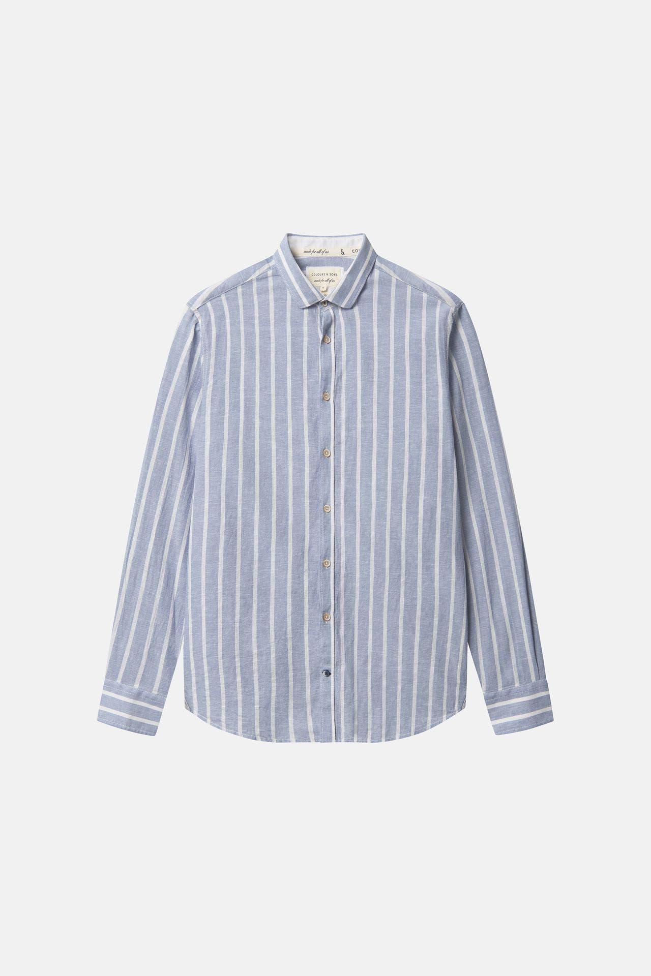 COLOURS & SONS Leinenmix-Hemd gestreift Regular Fit, Bild 1