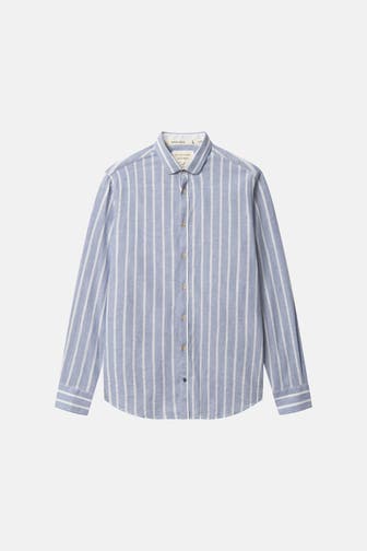 COLOURS & SONS Leinenmix-Hemd gestreift Regular Fit