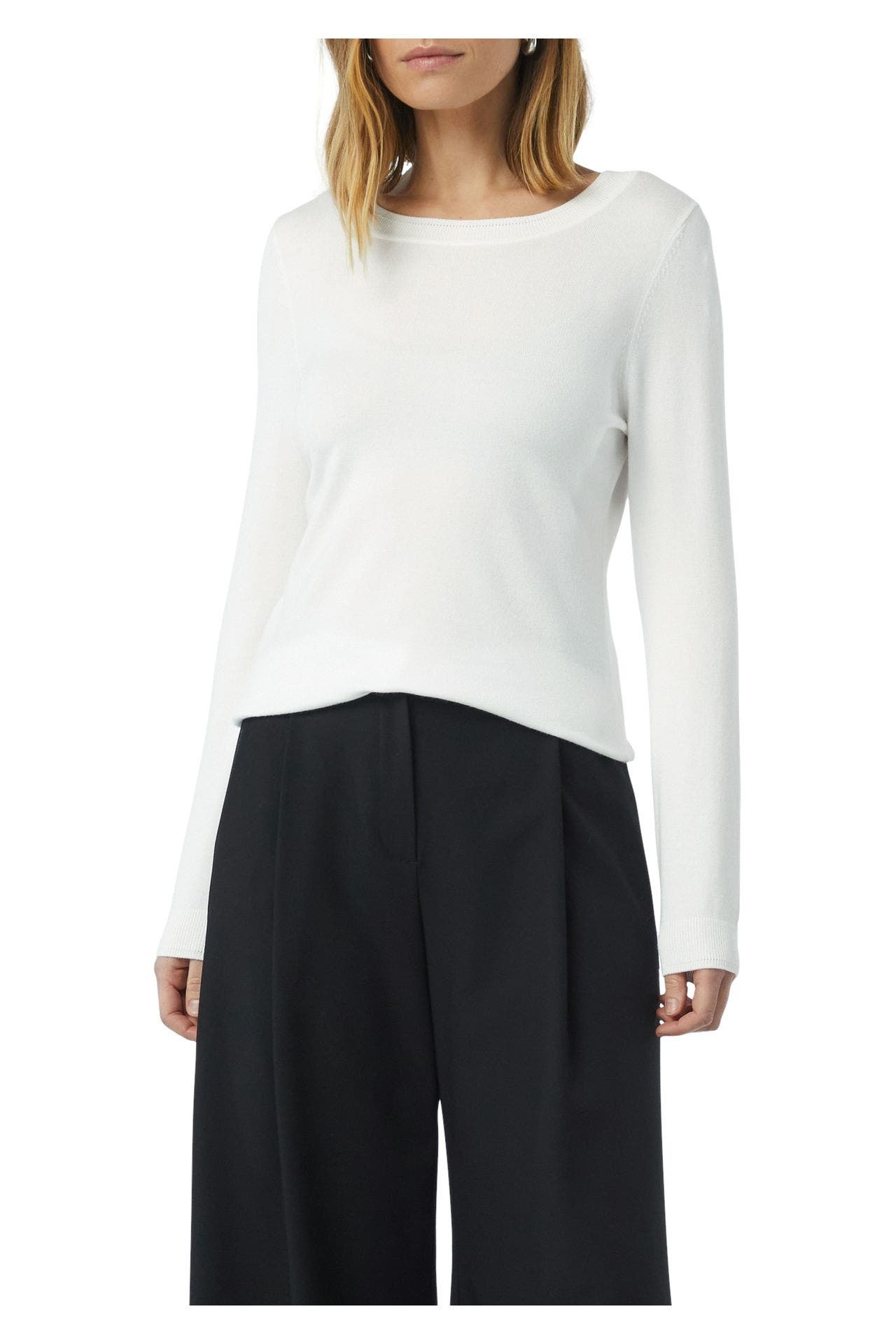 COMMA, Feinstrick-Pullover weiß, Bild 1