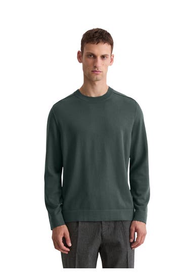 MARC O'POLO Wollpullover tannengrün