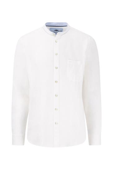 FYNCH-HATTON Leinenhemd weiß Slim Fit