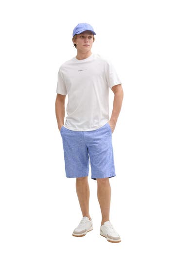 TOM TAILOR Chino-Shorts taubenblau