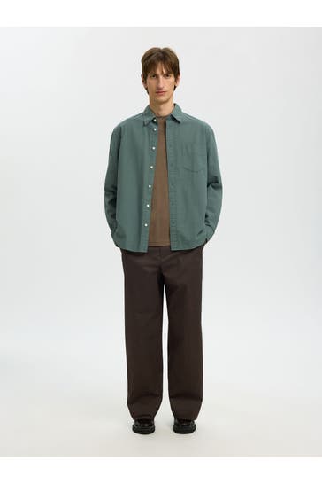 SELECTED Chino 'Axel' dunkelbraun