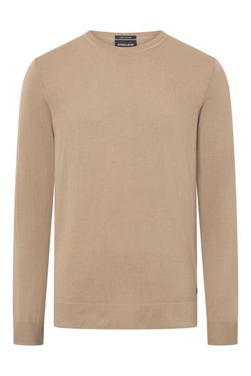 STRELLSON Strickpullover 'Vincent' hellbraun