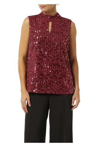 COMMA, Blusentop dunkelrot