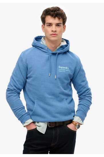 SUPERDRY Hoodie azurblau