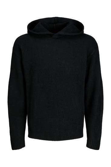 JACK & JONES - Feinstrick-Hoodie schwarz