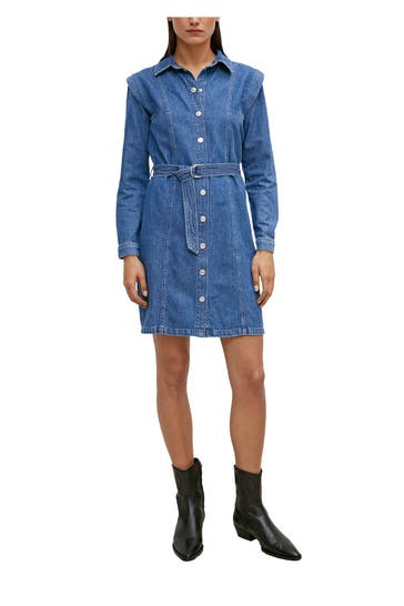 COMMA, Jeanskleid blau