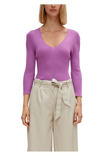 COMMA, Strickshirt pflaume