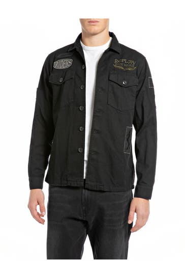 REPLAY Overshirt schwarz
