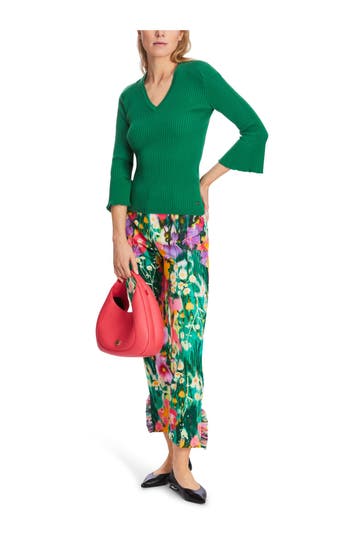 MARC CAIN Strickpullover dunkelgrün