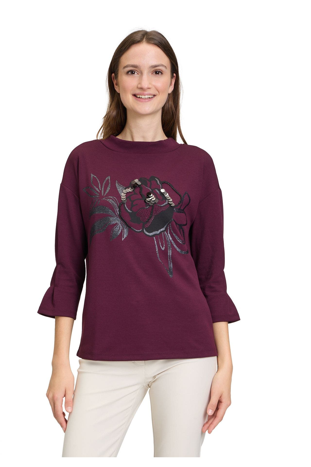 BETTY BARCLAY Longsleeve aubergine, Bild 1