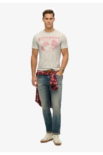 SUPERDRY T-Shirt 'Outdoor Mono' hellgrau