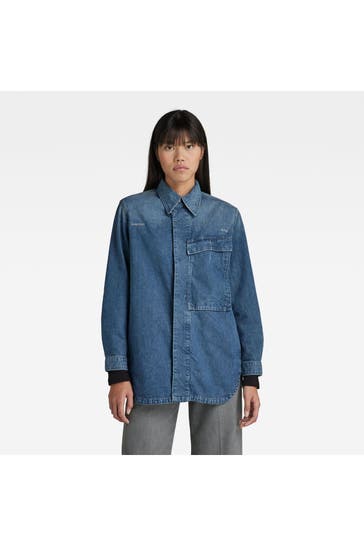 G-STAR Overshirt 'Mysterious' blau