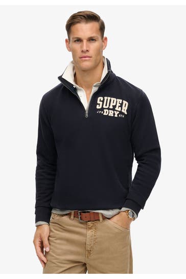 SUPERDRY Sweat-Troyer nachtblau