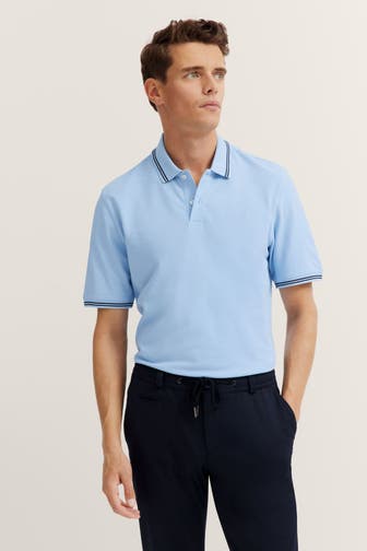 BUGATTI Polo-Shirt hellblau