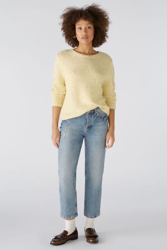 OUI Wollmix-Strickpullover vanille