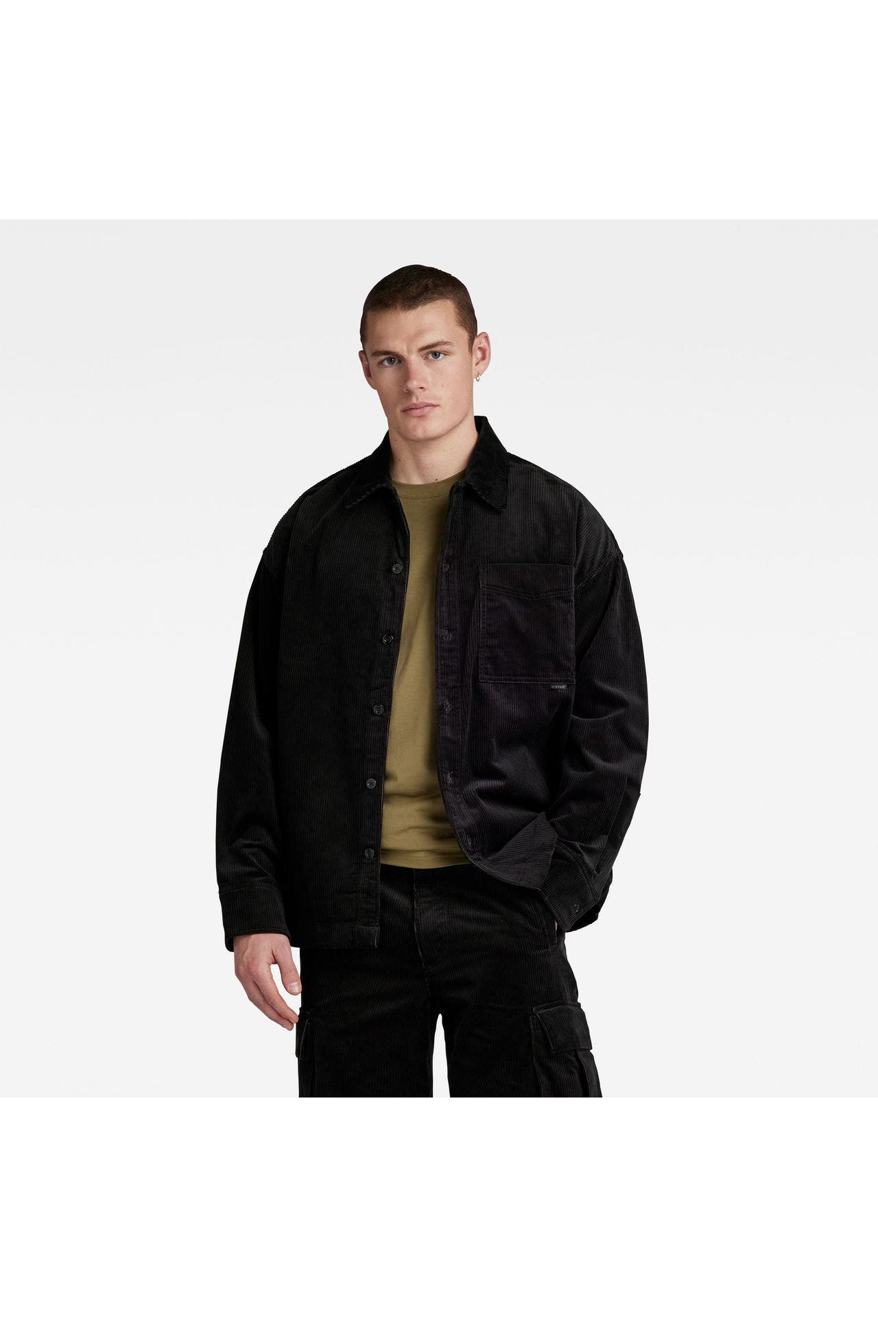 G-STAR Cord-Overshirt schwarz, Bild 1