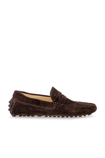 FLORIS VAN BOMMEL Slipper 'Manerba' dunkelbraun Slim Fit