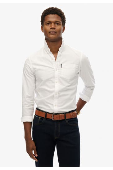 SUPERDRY Casual-Hemd weiß Regular Fit