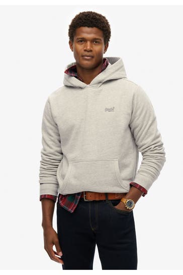 SUPERDRY Hoodie 'Essential Logo' grau