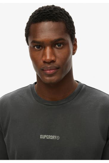 SUPERDRY - T-Shirt 'Micro Logo' anthrazit
