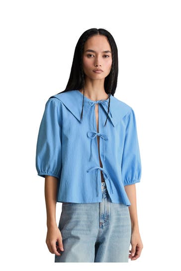 MARC O'POLO DENIM Bluse blau