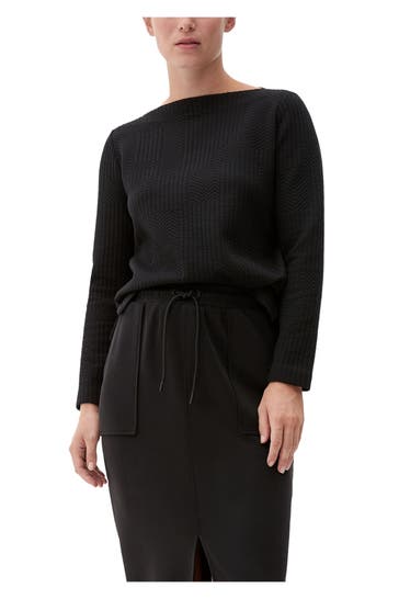 S.OLIVER Sweatshirt schwarz