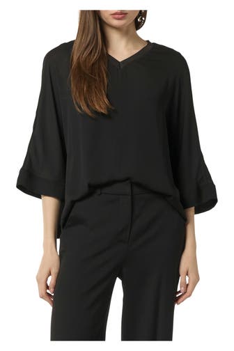 COMMA, Blusenshirt schwarz