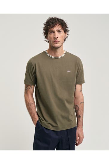 GANT T-Shirt dunkelgrün