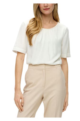 S.OLIVER BLACK LABEL Blusenshirt weiß