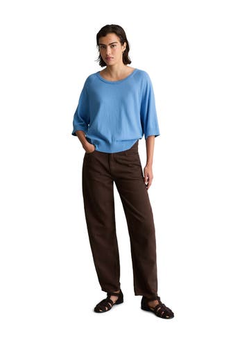 MARC O'POLO DENIM Strickshirt hellblau